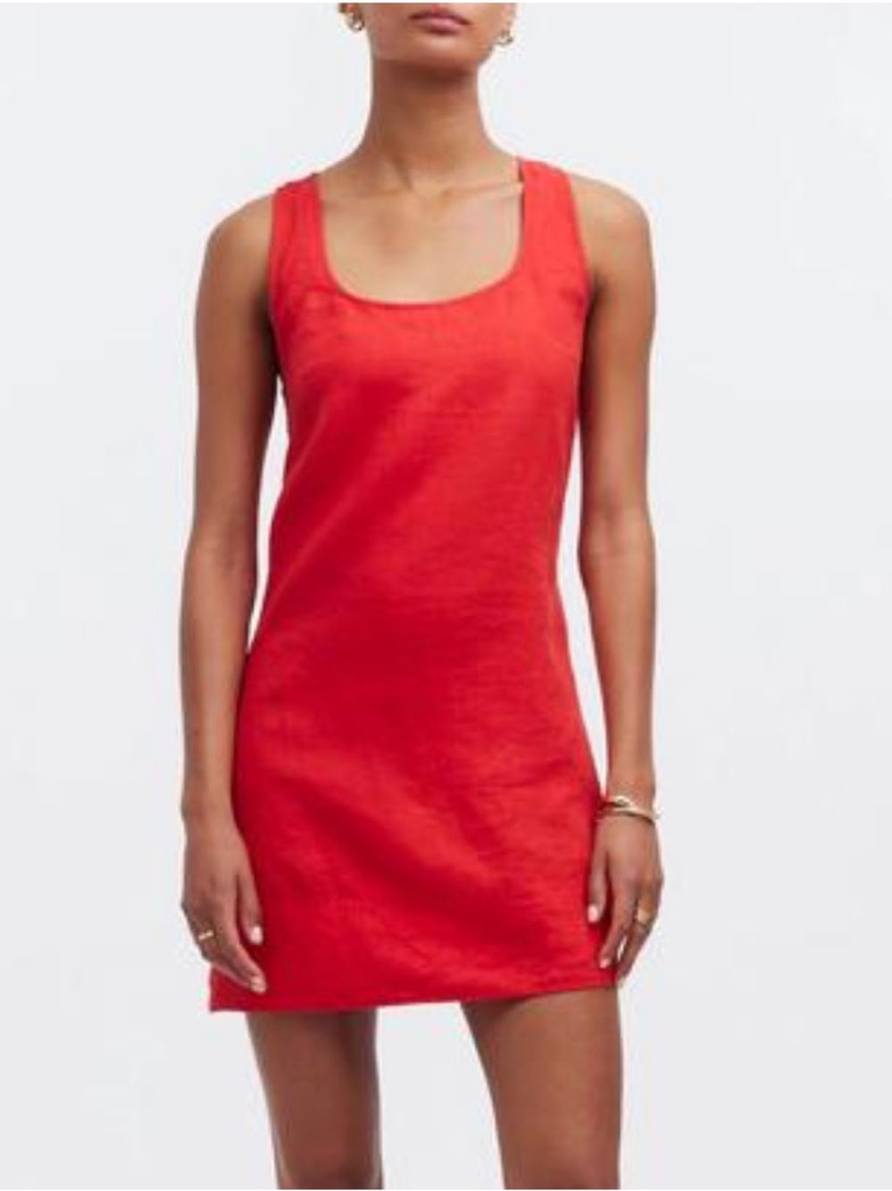 Madewell cross back linen Mini Dress
